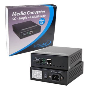 ECOLAN ELF32006 Gigabit Singlemode/Multimode Media Converter