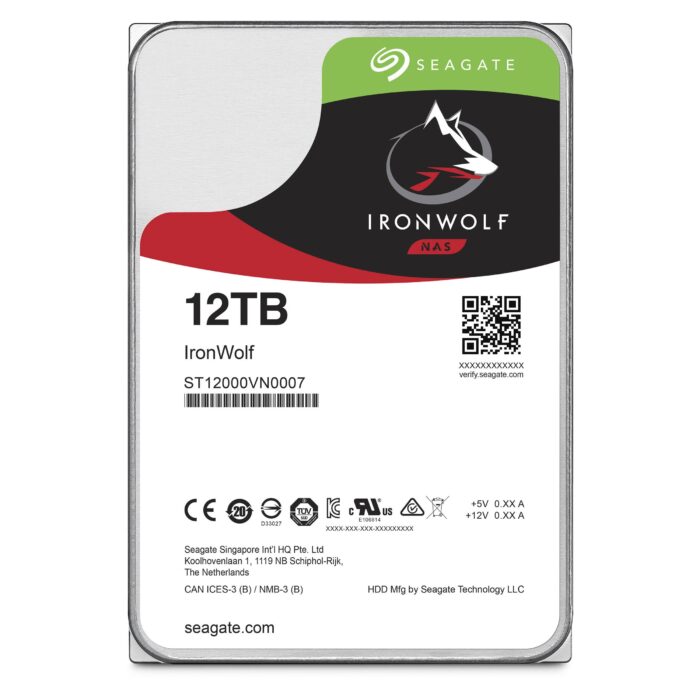 SEAGATE IRONWOLF 12 TB 7200RPM 256MB 7/24 1-8 Yuvalı  Nas için