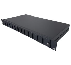 FİBER PANEL 1U 12 PORT KASETLİ SC-DX SİYAH