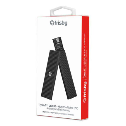 FRISBY FHC-M2305 Type-C USB 3.1 - M.2 PCIe NVMe SSD Alüminyum Disk Kutusu