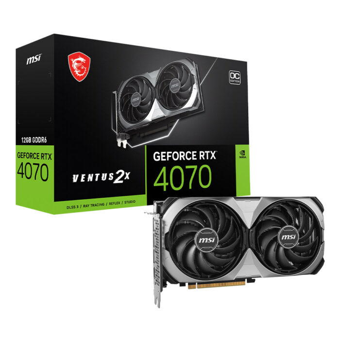 12 GB MSI VGA GEFORCE RTX 4070 VENTUS 2X E1 12G OC GDDR6X 192B P4 (3xDP 1xHDMI)