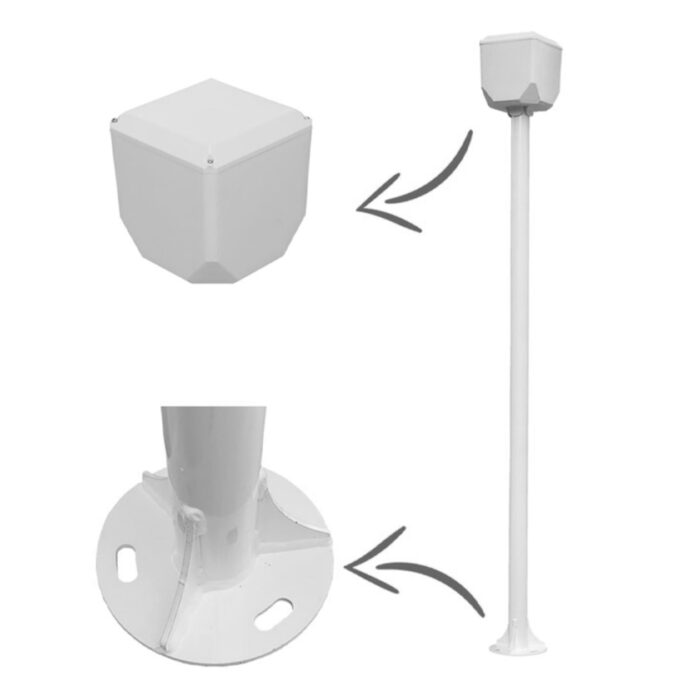 KameraKutusu TRK-200+154 2 Metre Metal Kamera Direği ( TRK-154 Dahil