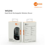 LECOO WS210 SİYAH BLUETOOTH & 2.4G WİFİ WİRELESS CHARGİNG  MOUSE