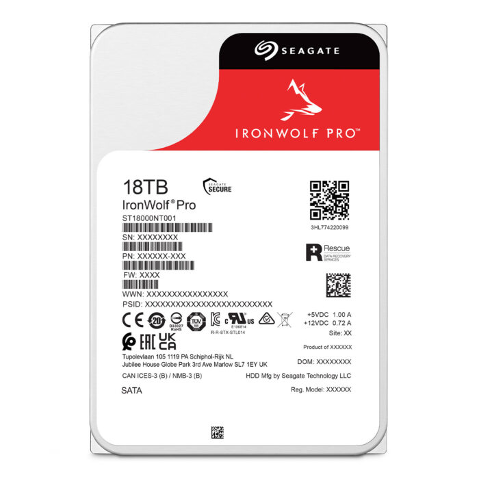 SEAGATE IRONWOLF PRO 18 TB 7200RPM 7/24  1-16 Yuvalı Nas iç