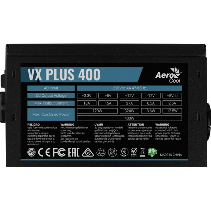 Aerocool 400W VX PLUS Serisi Güç Kaynağı (AE-VXP400)