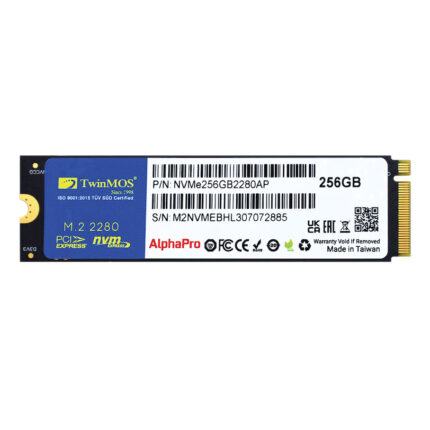 TwinMOS 256GB M.2 PCIe Gen3 NVMe SSD (3600-3250Mb/s) TLC 3DNAND