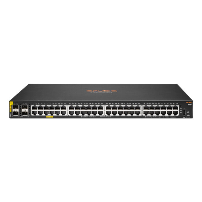 HPE Aruba R8N85A 6000-48G 48 PORT GIGABIT+4X1GB SFP Yön. 370W POE