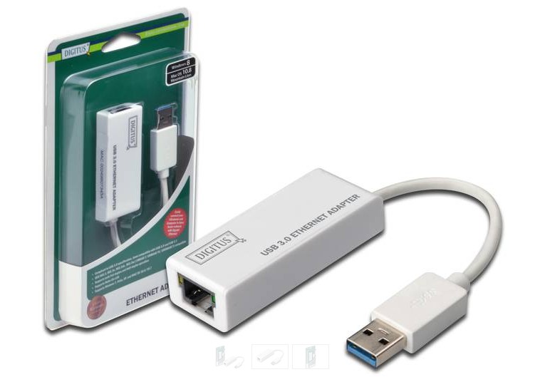 31039 Digitus DN-3023 USB 3.0 GIGABIT ETHERNET ADAPTORU - KAR31039 - Görsel 1