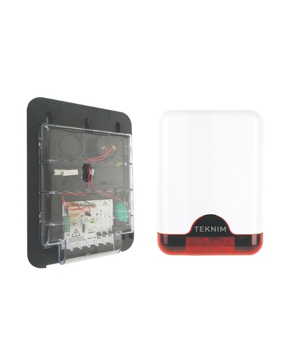 52145 TEKNİM VAS-741RP Kırmızı Pencereli Harici Siren (Plastik İç Koruma) - KAR52145 - Görsel 1