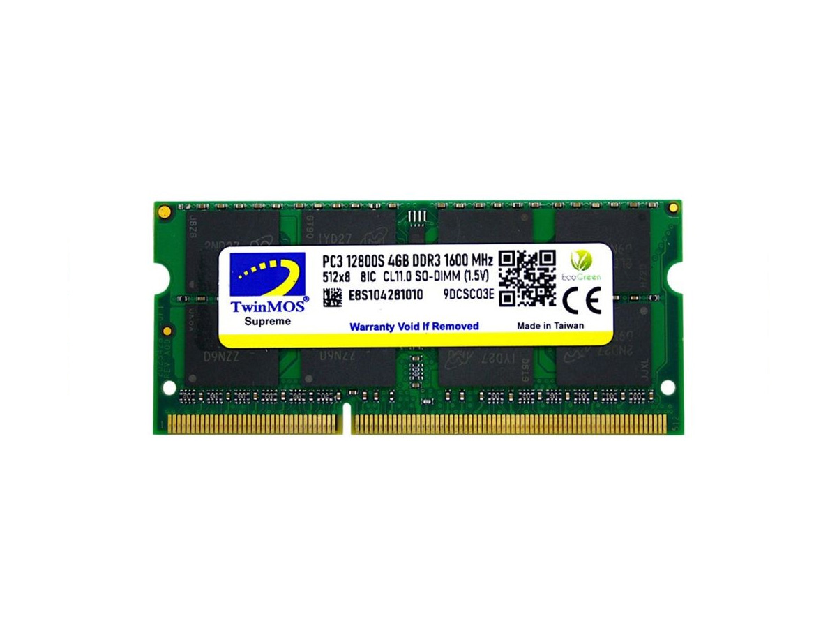 54750 TwinMOS Sodimm 4 GB 1600MHz 1.5V DDR3 Notebook Ram - KAR54750 - Görsel 1