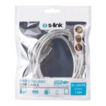 S-LINK SL-U2015  1.5m Şeffaf USB2.0 Yazıcı Kablosu - KAR11281 - Görsel 4