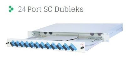 Full Set 24 Fiberli SM SC DX 1U Rack Tipi Fiber Panel - KAR31816