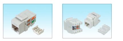 HCS 8P8C RJ-45 UTP Keystone Jack CAT 6, LSA+ / 110 IDC T568 A/B, 180 derec - KAR32551