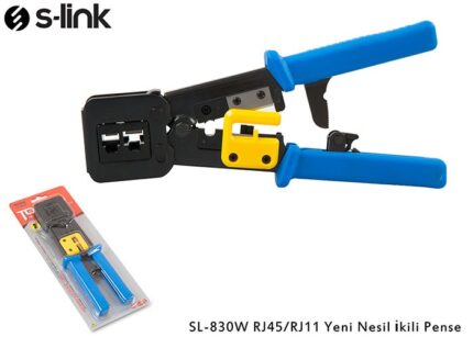 S-LINK SL-830W RJ45/RJ11 Yeni Nesil İkili Pense(Yeni Nesil JAK Uyumludur) - KAR49034