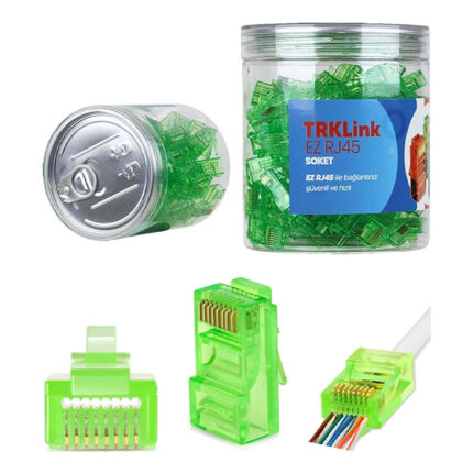TRKLink EZ RJ45 KONNEKTÖR (YEŞİL) 100 'lü PAKET YENİ NESİL - KAR60489