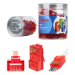 TRKLink EZ RJ45 KONNEKTÖR (KIRMIZI) 100 'lü PAKET YENİ NESİL - KAR60491