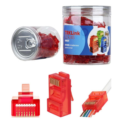 TRKLink EZ RJ45 KONNEKTÖR (KIRMIZI) 100 'lü PAKET YENİ NESİL - KAR60491