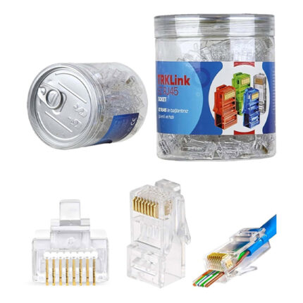 TRKLink EZ RJ45 KONNEKTÖR (ŞEFFAF) 100 'lü PAKET YENİ NESİL - KAR60487
