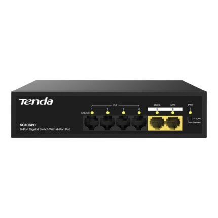 TENDA SG106PC 4GE PoE+ Port (55W), 2GE Uplink Desktop Switch - KAR61870