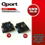 QPORT HDMI EXTENDER CAT6 60M 2 Lİ PAKET (ADAPTÖR DAHİL) (Q-HEX2) - KAR62174