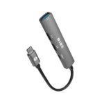 S-LINK SWV-USBC023 4 in 1 Gri Metal TypeC to 2*USB2.0 USB 3.0, PD Type C Adaptör - KAR64716 - Görsel 2
