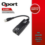 QPORT USB TO GIGABIT ETHERNET 10/100/1000 ÇEVİRİCİ (Q-UGB1) - KAR62243 - Görsel 2