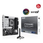 ASUS PRIME B860M-A WIFI LGA1851 DDR5 8666 WiFi 6E + BT AURA RGB 2.5Gbit LAN mATX - KAR61878 - Görsel 2