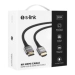 S-LINK SLX-HD4K20 19+1 HDMI to HDMI 20m Metal v2.0 4K (4096*2160) 30Hz Kablo - KAR62419