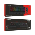 RAMPAGE ECLIPSE Siyah Usb RGB Aydınlatmalı Q Gaming Oyuncu Klavye Mouse Set - KAR64717 - Görsel 5