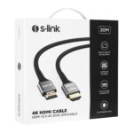 S-LINK SLX-HD4K30 19+1 HDMI to HDMI 30M Metal v2.0 4K (4096*2160) 30Hz Kablo - KAR62420 - Görsel 4