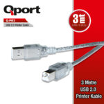 QPORT 3M USB2.0 PRINTER KABLOSU (Q-PR3) - KAR62185