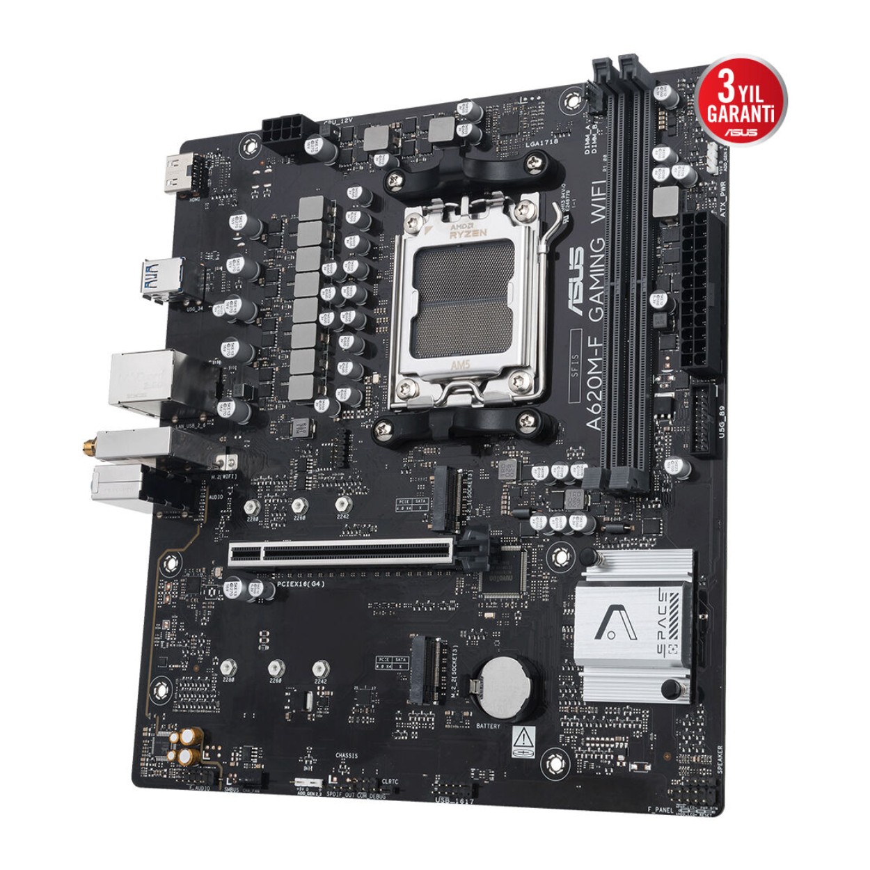 OzZ1tCyqeWACasWe0xhN70HfTT6zVzum7rba8JaQ ASUS A620M-F GAMING WIFI AM5 DDR5 8000 HDMI 2xM2 WiFi6E+BT AURA RGB 2.5GLAN mATX - KAR62376 - Görsel 1
