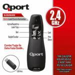QPORT Q-SUN400 2.4GHZ USB KIRMIZI LAZERLİ SUNUM KUMANDASI - PRESENTER - KAR62406 - Görsel 2