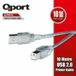 QPORT 10M USB 2.0 PRINTER KABLOSU (Q-PR10) - KAR64006