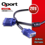 QPORT 20M 15 PİN FİTRELİ MONİTÖR / VGA KABLO (Q-VGA20) - KAR62171