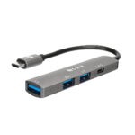 S-LINK SWV-USBC023 4 in 1 Gri Metal TypeC to 2*USB2.0 USB 3.0, PD Type C Adaptör - KAR64716