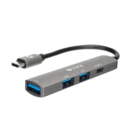 S-LINK SWV-USBC023 4 in 1 Gri Metal TypeC to 2*USB2.0 USB 3.0, PD Type C Adaptör - KAR64716