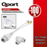 Q-PORT POE SPLITTER 2 in 1 Ağ Konnektörü + 3 Yollu RJ45 Konnektörü (Q-SPLPOE1) - KAR63002