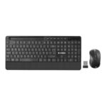 EVEREST KM-9676 SİYAH MM Tablet-Telefon Standlı Kablosuz Klavye + Mouse Set - KAR61580 - Görsel 2