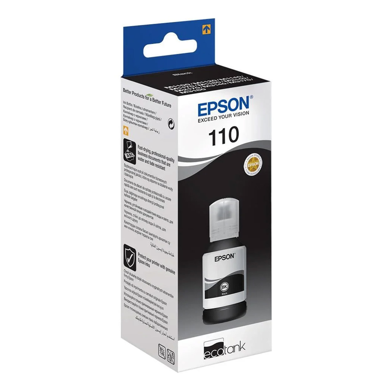 h781jjJ49m5fLMTztMwMEa20dCrl9qC1ftvpiKJo EPSON T03P14A (110) EcoTank Pigment Siyah Şişe Mürekkep 120 ml - KAR56581 - Görsel 1