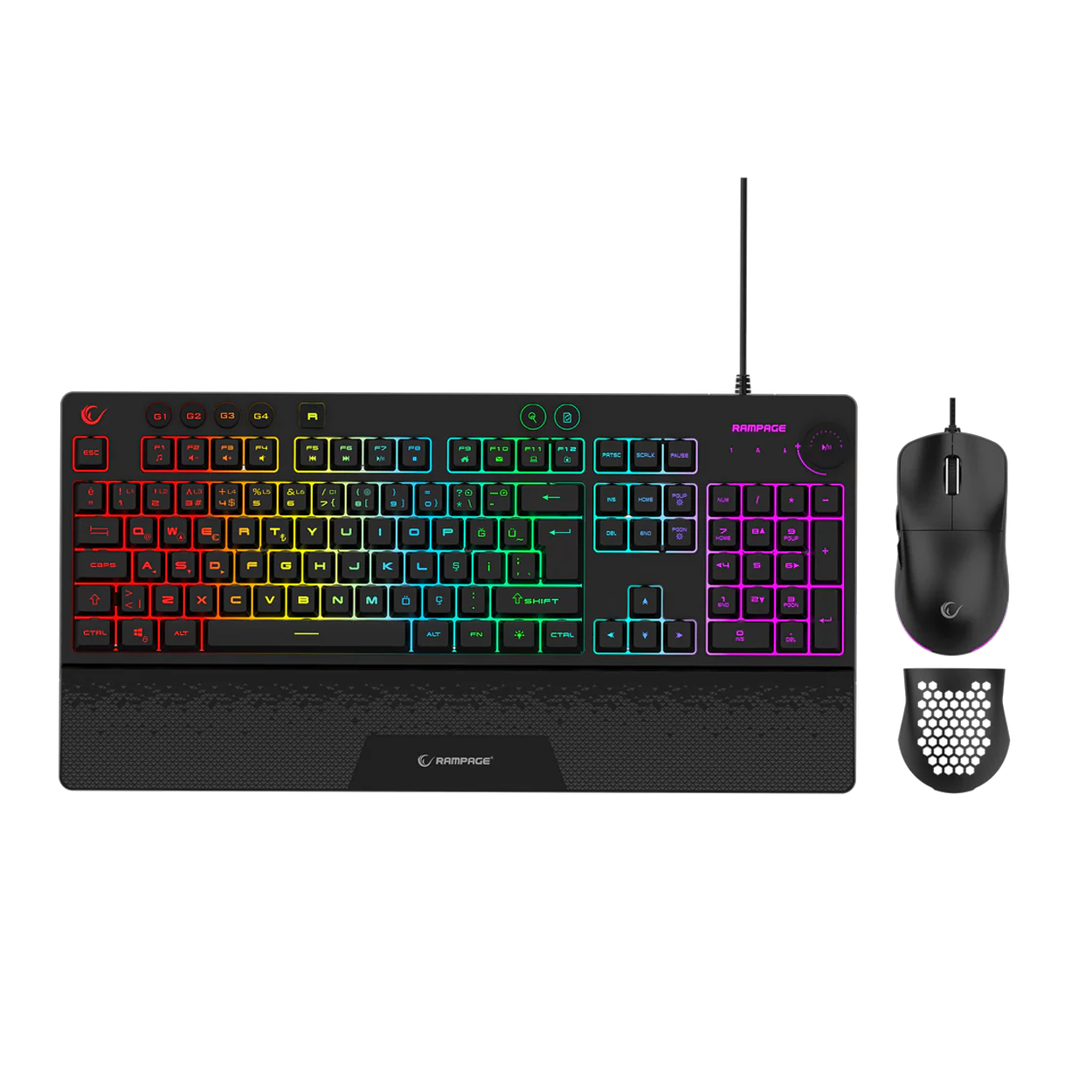 jr1NRbgY38l56QBP4bz3xJhgoUP3RsXSesr1Pl0O RAMPAGE ECLIPSE Siyah Usb RGB Aydınlatmalı Q Gaming Oyuncu Klavye Mouse Set - KAR64717 - Görsel 1