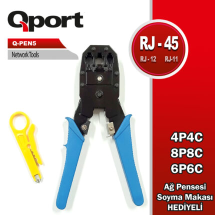 QPORT RJ45 - RJ11- RJ12 PENSE - MAKAS HEDİYELİ (Q-PEN5) - KAR62212