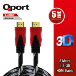 QPORT 5M ALTIN UÇLU HDMI KABLO 1.4V (Q-HDMI5) - KAR62148