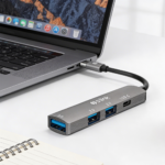 S-LINK SWV-USBC023 4 in 1 Gri Metal TypeC to 2*USB2.0 USB 3.0, PD Type C Adaptör - KAR64716 - Görsel 4