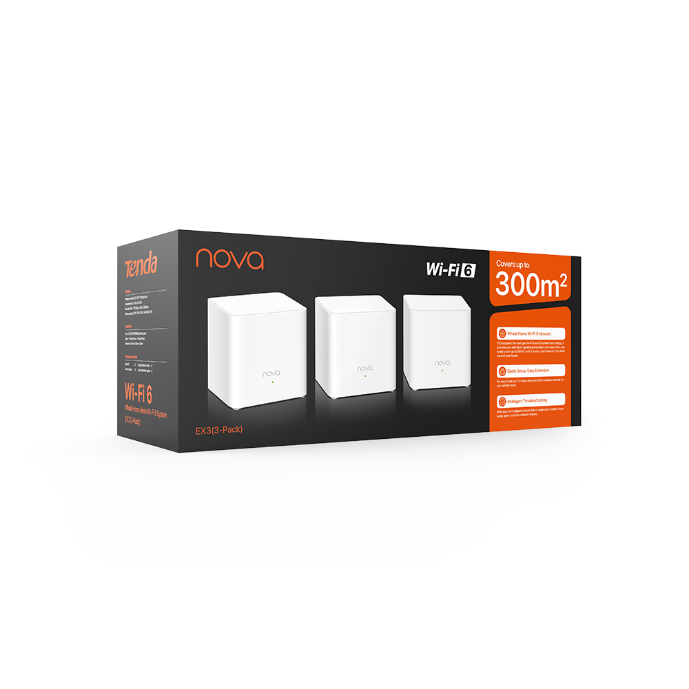 x93rUJdpUyoXPuXGI4e3MREOsJX7W8Ci7uHQ4I8g TENDA MX3-3-PACK AX1500 Dualband Mesh Router - KAR63643 - Görsel 1