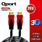 QPORT 20M ALTIN UÇLU HDMI KABLO 1.4V (Q-HDMI20) - KAR62153