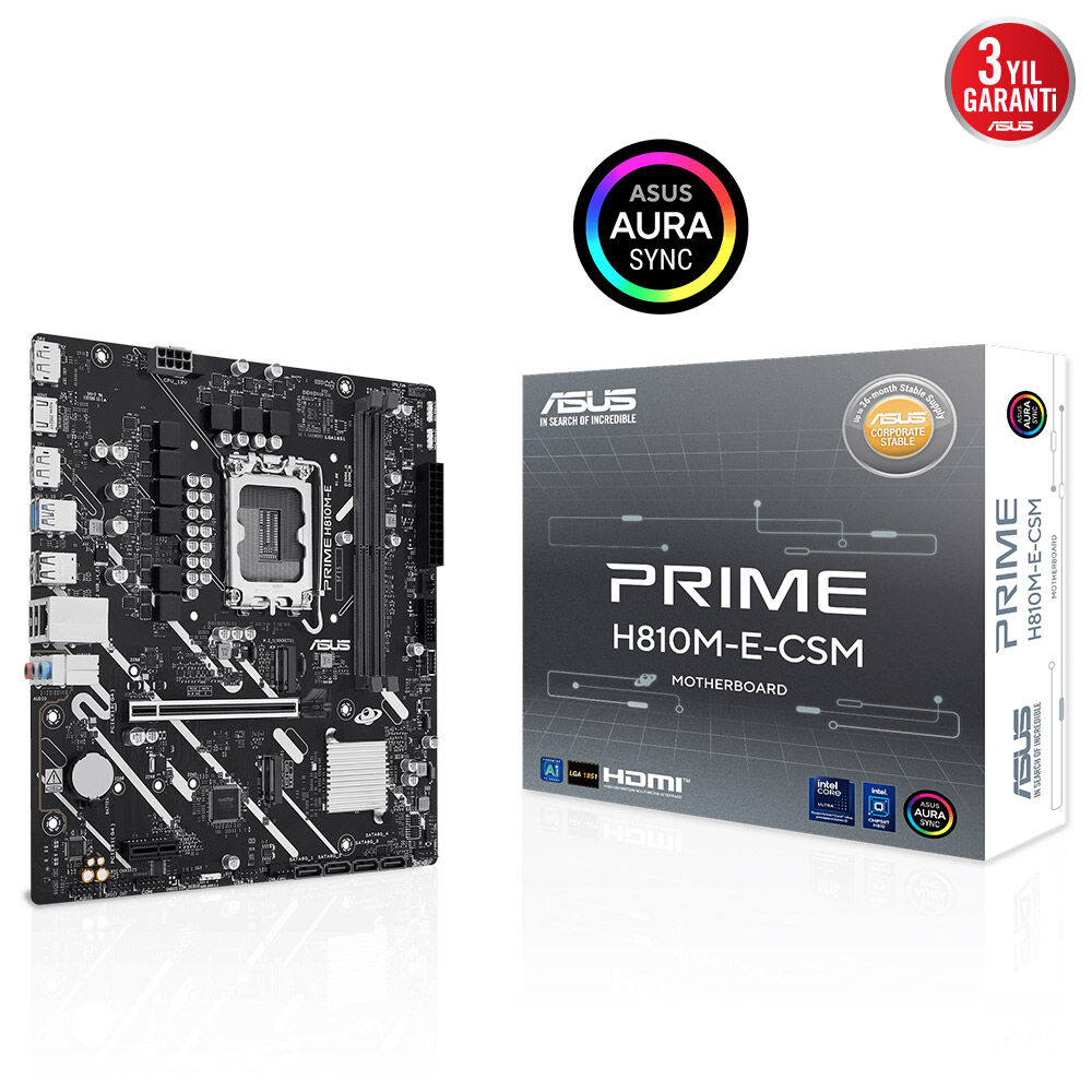 vlZgl3VfQQ8HxHmqMTbFMXn554ENEUxQDHPt5iSU ASUS PRIME H810M-E-CSM LGA1851 DDR5 6400 2xDP HDMI Çift M2 USB3.2 AURA RGB mATX - KAR64572 - Görsel 1