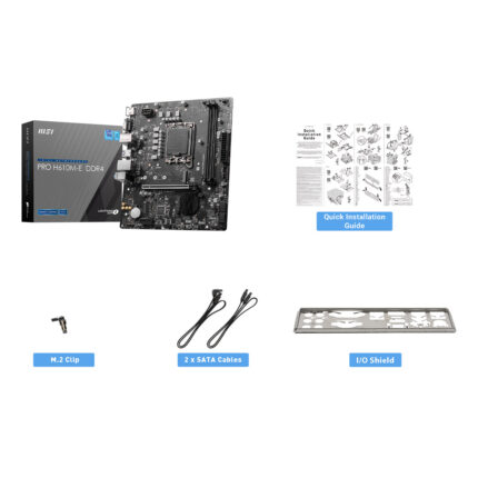 MSI PRO H610M-E DDR4 SOKET 1700 DDR4 3200(OC) HDMI VGA M.2 USB3.2 1x 1G LAN mATX - KAR57379