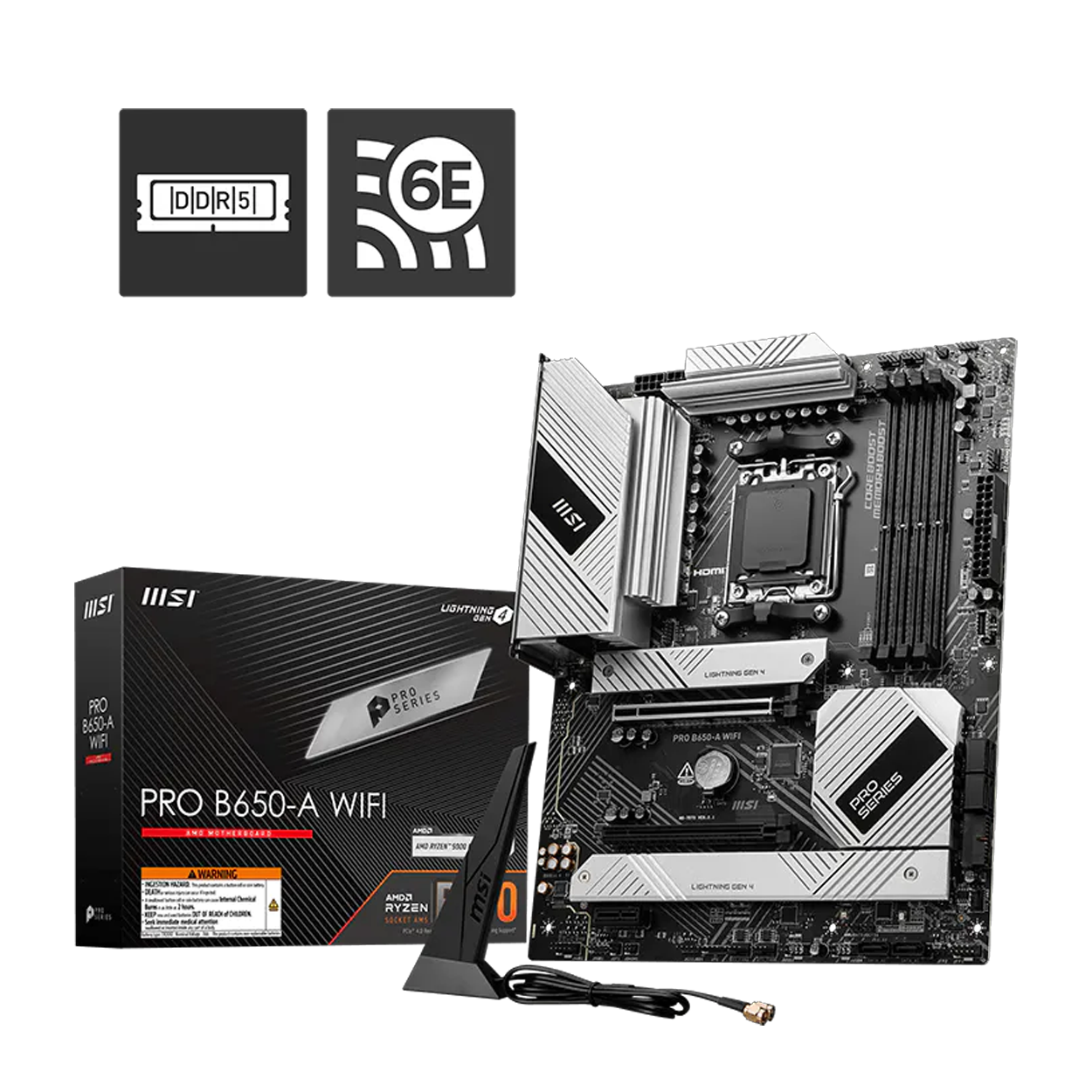AWi1Ttgcf75VJgySAE1FsXmJLBn3J3PIEnjXOchO MSI PRO B650-A WIFI AM5 DDR5 7600MHZ(OC) HDMI DP 3XM.2 USB 20GBPS 2.5G LAN WI-FI - KAR64624 - Görsel 1