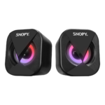 SNOPY SN-83U 2.0 Mini Led Işıklı 2Wx2CH Siyah USB Gaming Speaker Hoparlör - KAR65397